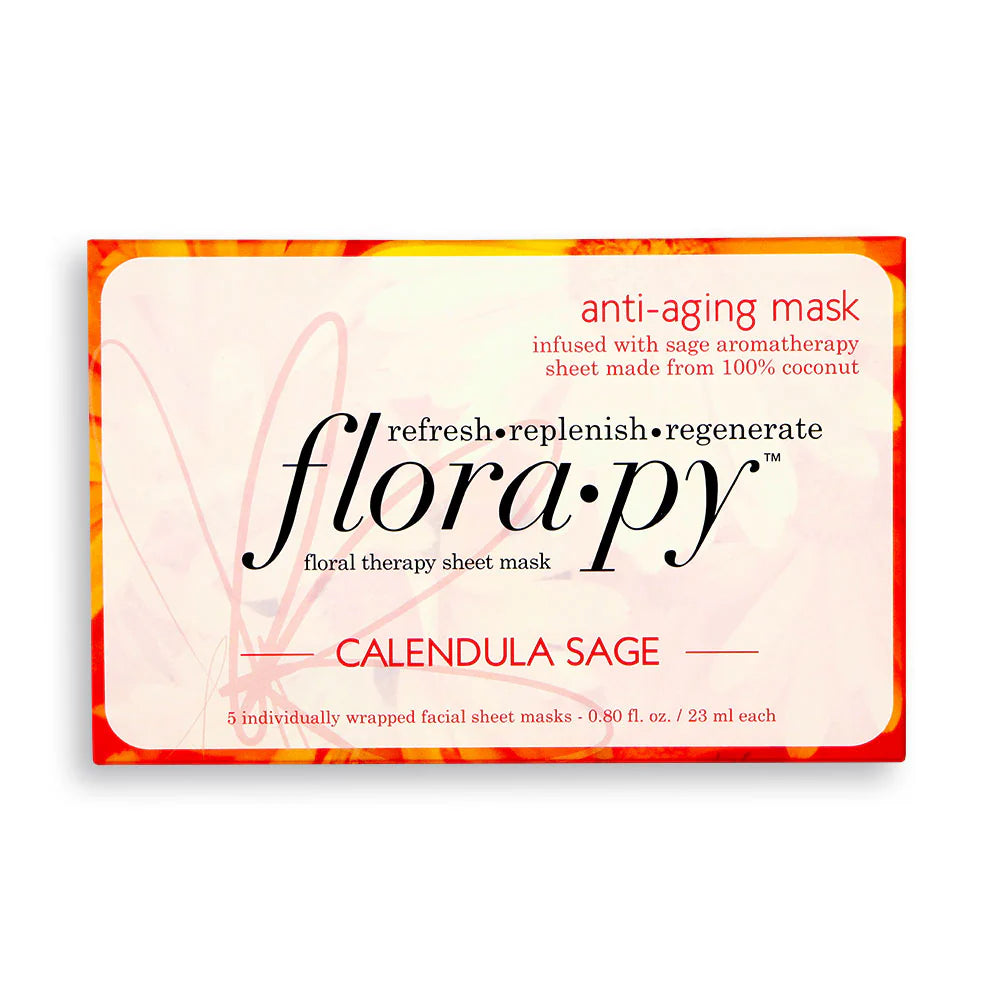 Anti-aging Aromatherapy Sheet Masks, Calendula Sage