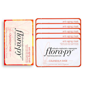 Anti-aging Aromatherapy Sheet Masks, Calendula Sage