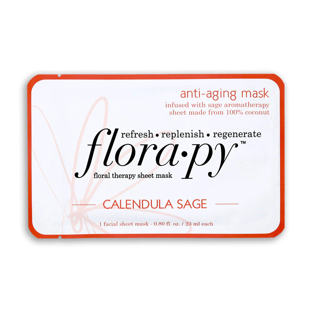 Anti-aging Aromatherapy Sheet Masks, Calendula Sage